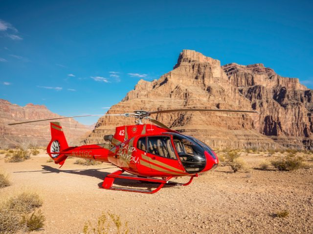 「Grand Celebration」Eco-Star Helicopter Landing on Canyon floor at Grand Canyon West Rim | Champagne & Light Picnic | Hotel Transfers  from select hotels(Private Tour)